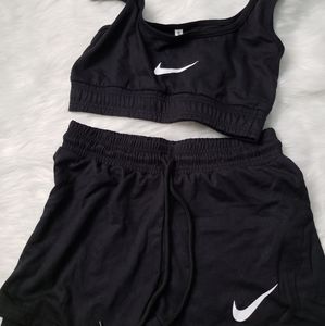 Crop top and short set